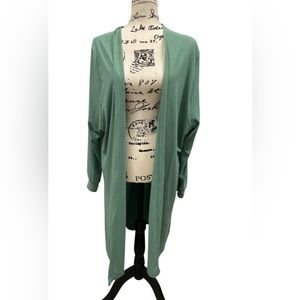 Live To Be Spoiled lightweight spring Sage Green Cardigan xl